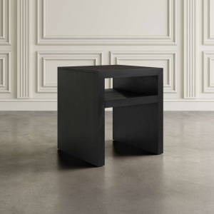 Dev Modern Mitered Edge Three Piece Solid Wood Living Room Coffee And End Table Set