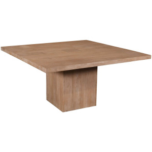 Sequoia Modern Rustic 5-Piece Solid Wood Butcher Block Dining Set With Upholstered Chairs