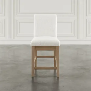 Sequoia Modern Rustic Solid Wood Upholstered Parsons Counter Stool(Set Of 2)