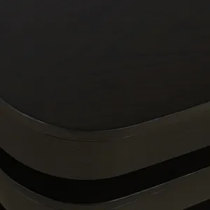 Brix Mid-Century Modern Floating Sculpture Layered Square End Table