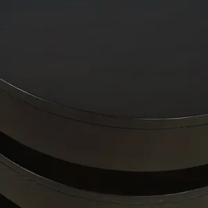 Brix Mid-Century Modern Floating Sculpture Layered Round End Table