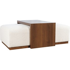 Hudson Sliding Ottoman w/Caster Wheels & Table Top