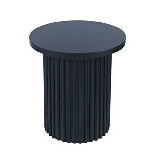 Auden 24\" Round Mid-Century Modern Fluted Pedestal Base End Table