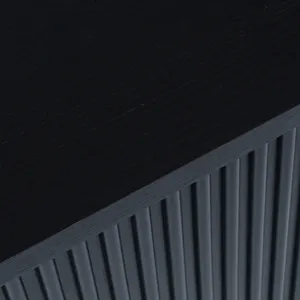 Auden Oval Mid-Century Modern Fluted Pedestal Base Sofa Console Table