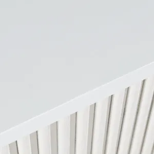 Auden Oval Mid-Century Modern Fluted Pedestal Base Sofa Console Table