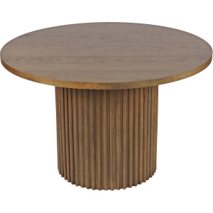 Auden Mid-Century Modern 5-Piece Counter Height Dining Set With Round Table And Spindle Back Barstools