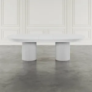 Auden Mid-Century Modern 102\" Double Pedestal Dining Table