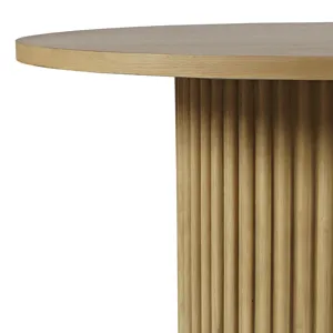 Auden 48\" Round Counter Height Mid-Century Modern Fluted Pedestal Dining Table