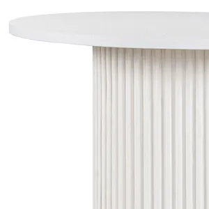 Auden 48\" Round Mid-Century Modern Fluted Pedestal Base Dining Table