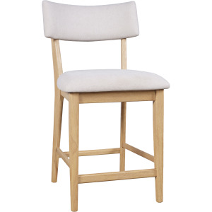 Beck Contemporary Upholstered Split Back Counter Stool Set Of 2