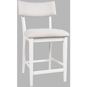 Beck Contemporary Upholstered Split Back Counter Stool Set Of 2