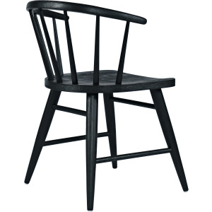 Fitz Traditional Solid Wood Curved Back Spindle Dining Chair(Set Of 2)