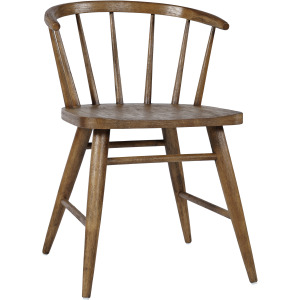 Fitz Traditional Solid Wood Curved Back Spindle Dining Chair(Set Of 2)