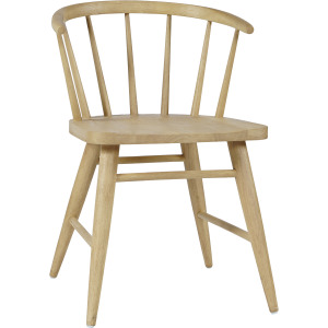 Fitz Traditional Solid Wood Curved Back Spindle Dining Chair(Set Of 2)