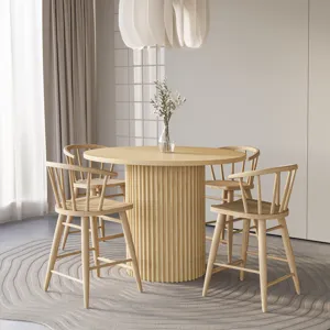 Fitz Traditional Solid Wood Curved Back Spindle Counter Stool