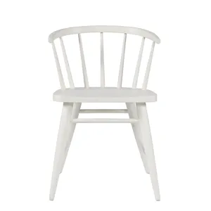 Fitz Traditional Solid Wood Curved Back Spindle Dining Chair(Set Of 2)