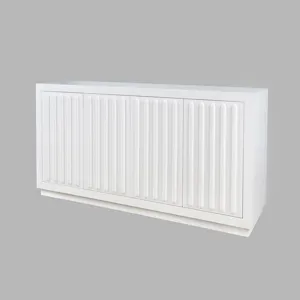 Maven 60\" Mid-Century Modern Fluted Four Door Sideboard Storage Cabinet