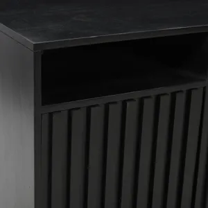 Ryder 50\" Modern Fluted Door Solid Wood Console Storage TV Stand Cabinet