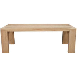 Archimedes 88-Inch Modern Wood Dining Table With Arched Base