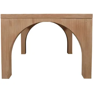 Archimedes 88-Inch Modern Wood Dining Table With Arched Base