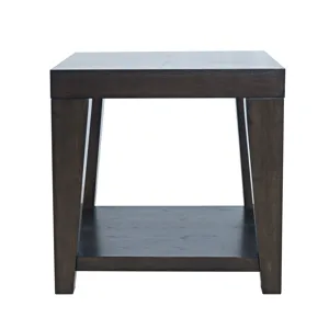 Laurel Creek Modern Contemporary 24\" Square End Table With Open Shelf