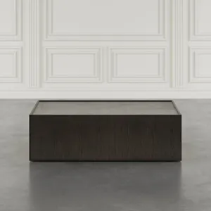 Laurel Creek Modern Contemporary 52\" Block Coffee Table With Hidden Casters