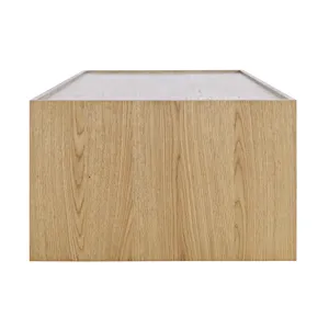 Laurel Creek Modern Contemporary 52\" Block Coffee Table With Hidden Casters