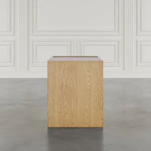 Laurel Creek Modern Contemporary Square Block Pedestal End Table