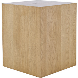 Laurel Creek Modern Contemporary Square Block Pedestal End Table