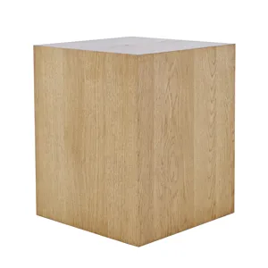 Laurel Creek Modern Contemporary Square Block Pedestal End Table