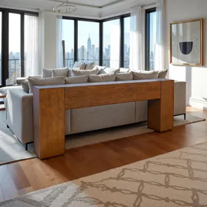 Taos Modern Rustic 79\" Dovetailed Sofa Console Table