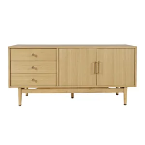 Olson 57\" Mid-Century Modern Scandinavian Console TV Stand Storage Cabinet