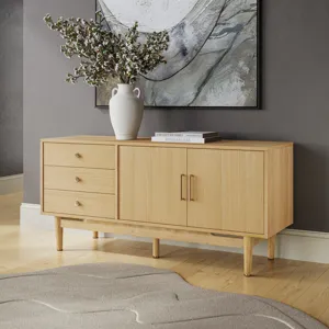 Olson 57\" Mid-Century Modern Scandinavian Console TV Stand Storage Cabinet