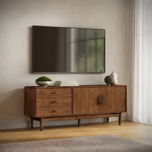 Olson 67\" Mid-Century Modern Scandinavian Console TV Stand Storage Cabinet