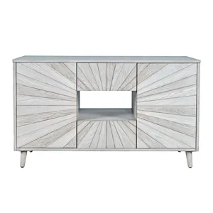 Reece 50\" Mid-Century Modern Starburst TV Stand Console Storage Cabinet