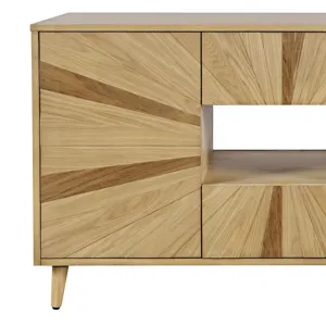 Reece 50\" Mid-Century Modern Starburst TV Stand Console Storage Cabinet