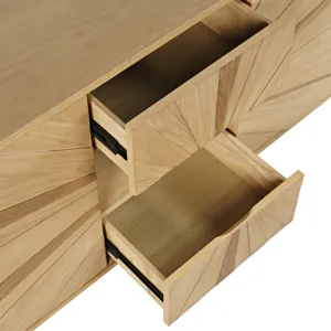 Reece 60\" Mid-Century Modern Starburst TV Stand Console Storage Cabinet