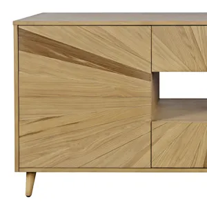 Reece 70\" Mid-Century Modern Starburst TV Stand Console Storage Cabinet