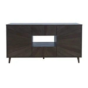 Reece 60\" Mid-Century Modern Starburst TV Stand Console Storage Cabinet