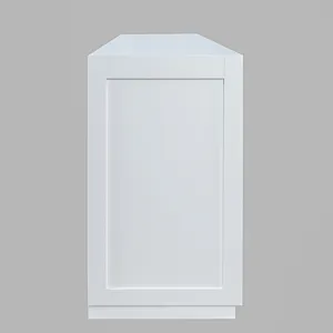 Auburn Hills 60\" Contemporary Media Console With Tempered Glass Doors, Drawers And Adjustable Shelv