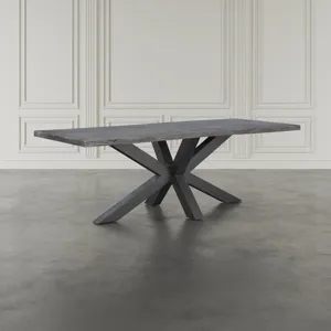 Nordic Ridge 94" Modern Rustic Solid Wood Live Edge Dining Table