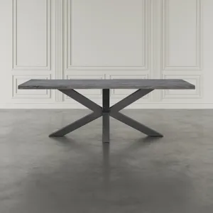 Nordic Ridge 94" Modern Rustic Solid Wood Live Edge Dining Table