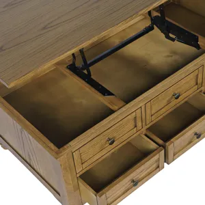 Brentwood Modern Transitional Lift-Top Coffee Table With Storage