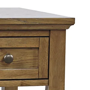 Brentwood Modern Transitional Chairside End Table With Drawer And Storage Shelf