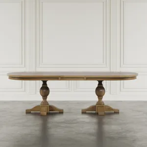 Brentwood Modern Transitional 102\" Double Pedestal Dining Table
