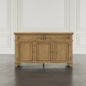 Brentwood 60\" Modern Transitional Three Door Sideboard Storage Cabinet