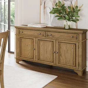Brentwood 60\" Modern Transitional Three Door Sideboard Storage Cabinet