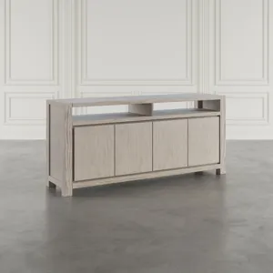 Brownstone 70\" Modern Transitional Media Console TV Stand With Four-Door Cabinet Storage