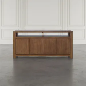 Brownstone 70\" Modern Transitional Media Console TV Stand With Four-Door Cabinet Storage