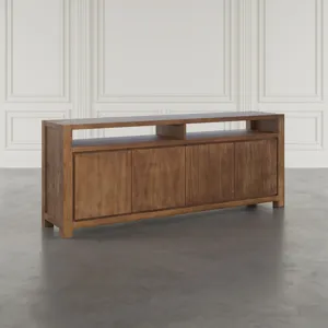 Brownstone 80\" Modern Transitional Media Console TV Stand With Four-Door Cabinet Storage